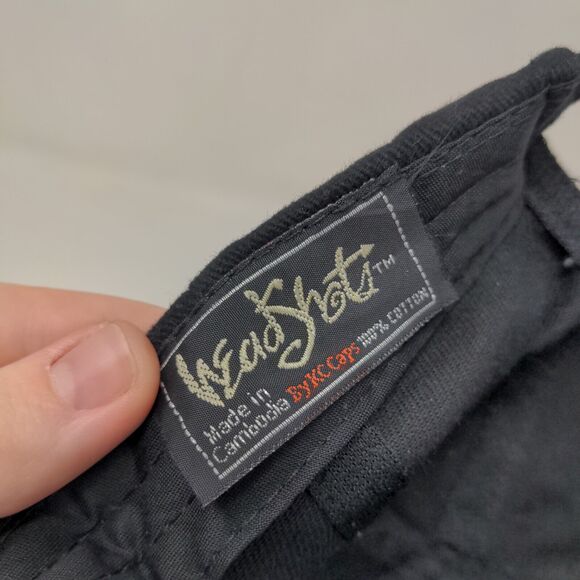 Headshot Men's Slideback Hat Black Adjustable Embroidered Logo Taboo X - Picture 7 of 7